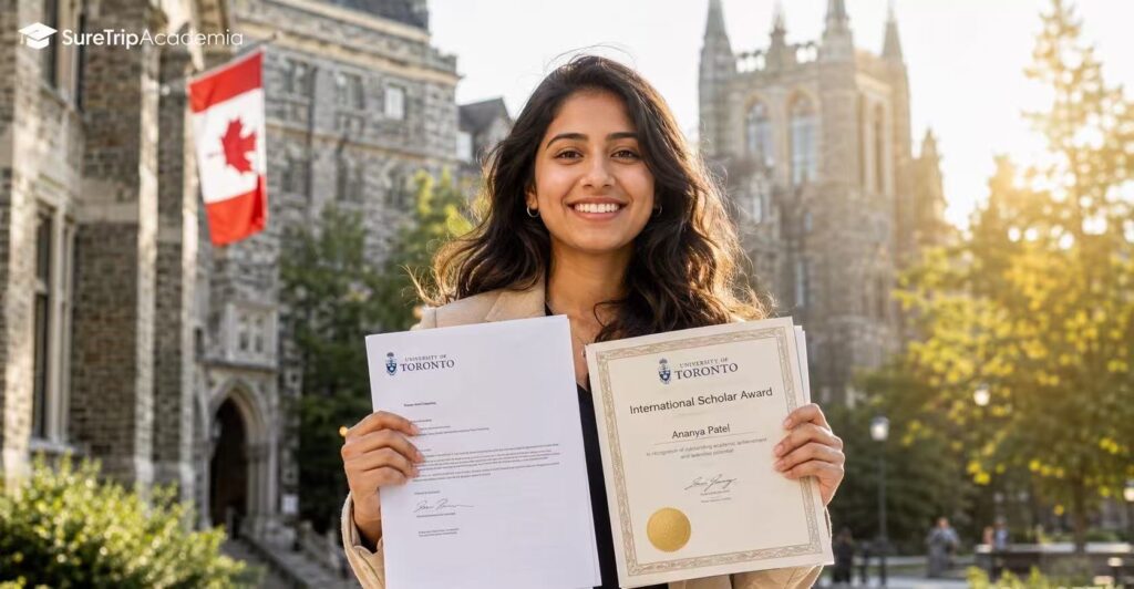 International student awarded scholarship in Canada"