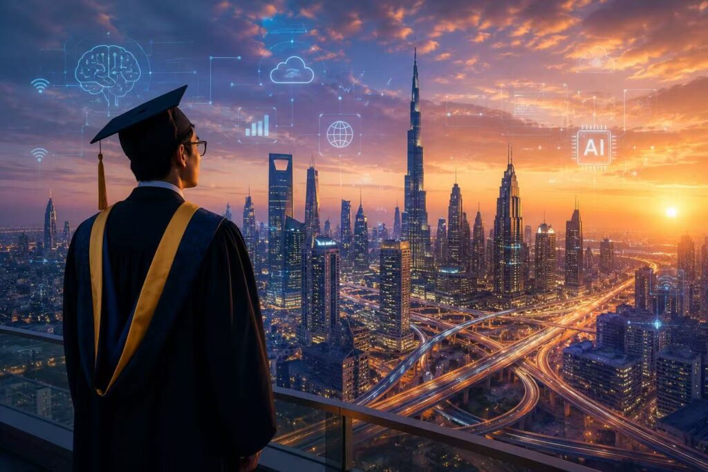 Graduate preparing for success in the AI era