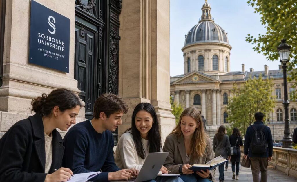 Students studying in France