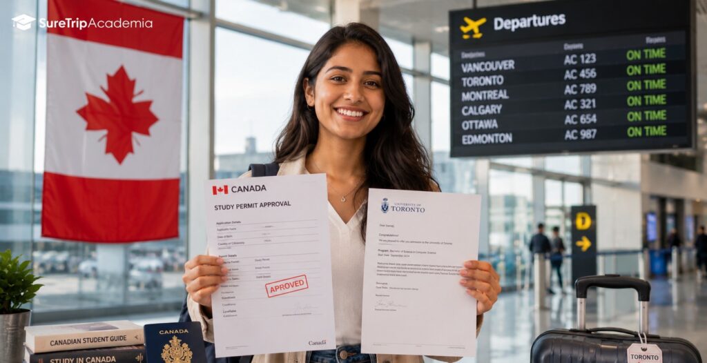 Canadian study permit after receiving scholarship