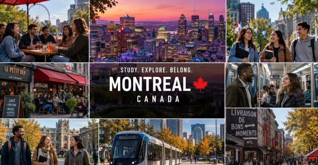 International students enjoying life in Montreal.