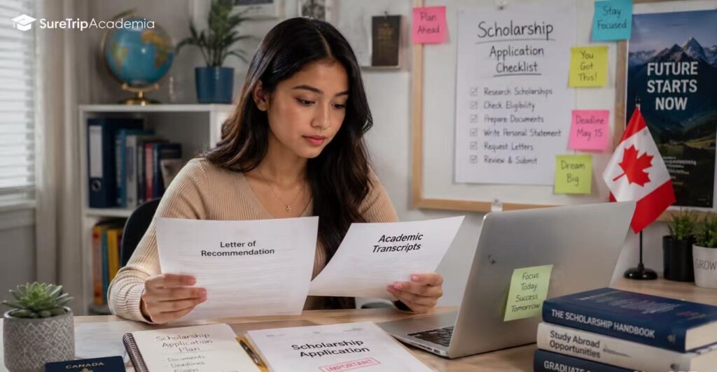 Preparing scholarship application documents